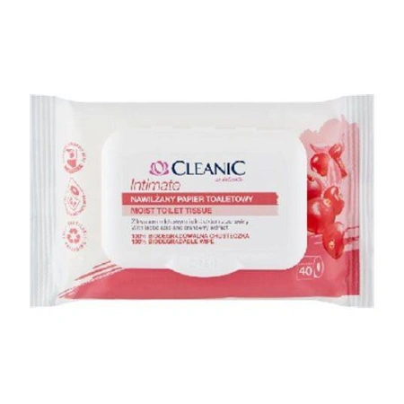 CLEANIC Intimate Nawilżany papier toaletowy 40szt