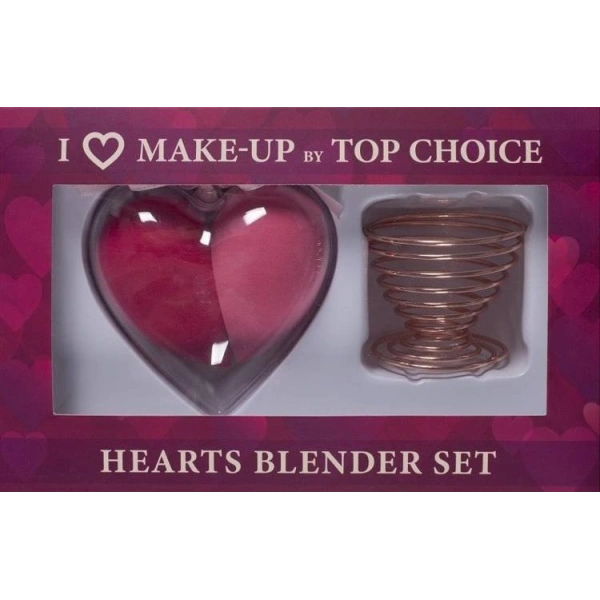 TOP CHOICE Zestaw 2 gąbek blenderów hearts