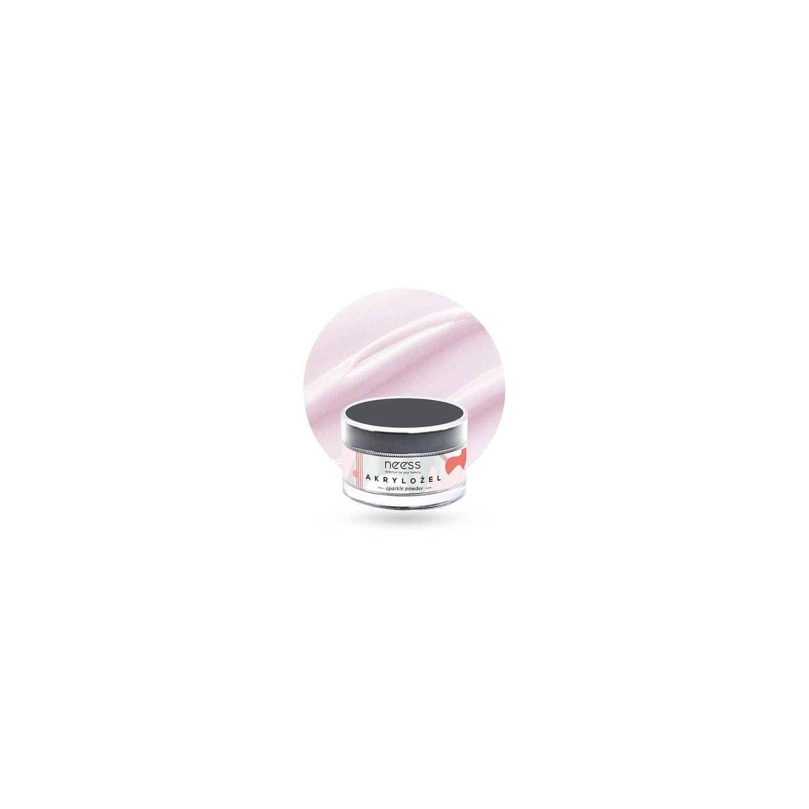 NEESS akrylożel budujący i przedłużający płytkę 7888 Sparkle Powder 15g