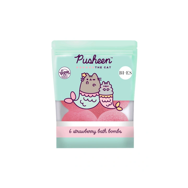BIES Pusheen The Cat kule musujące do kąpieli 6x55g