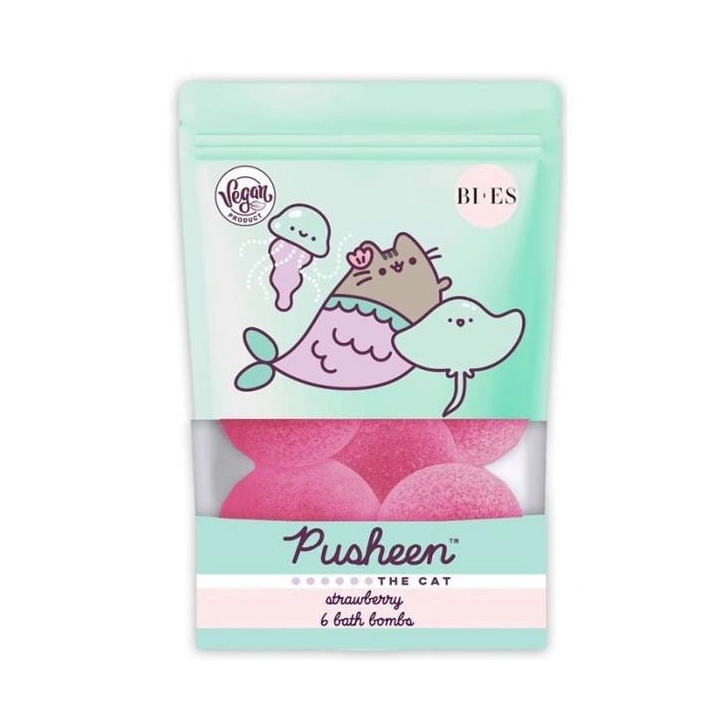 BIES Pusheen The Cat kule musujące do kąpieli 6x55g