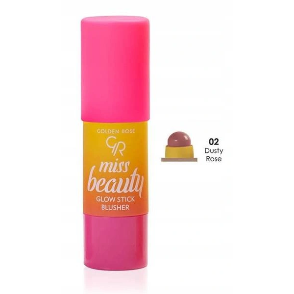 GOLDEN ROSE Miss Beauty Glow Stick róż w sztyfcie 02 Dusty rose 6g