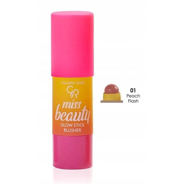 GOLDEN ROSE Miss Beauty Glow Stick róż w sztyfcie 01 Peach flash 6g