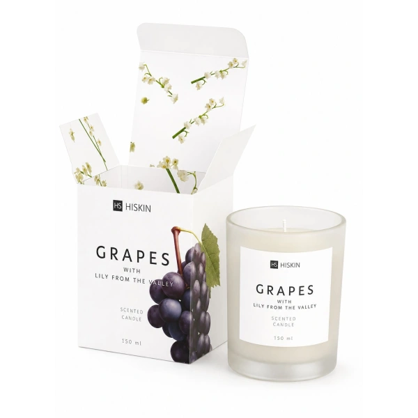 HISKIN Aroma świeca zapachowa Winogrono & Konwalia 150ml