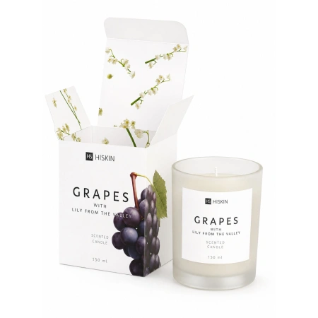 HISKIN Aroma świeca zapachowa Winogrono & Konwalia 150ml