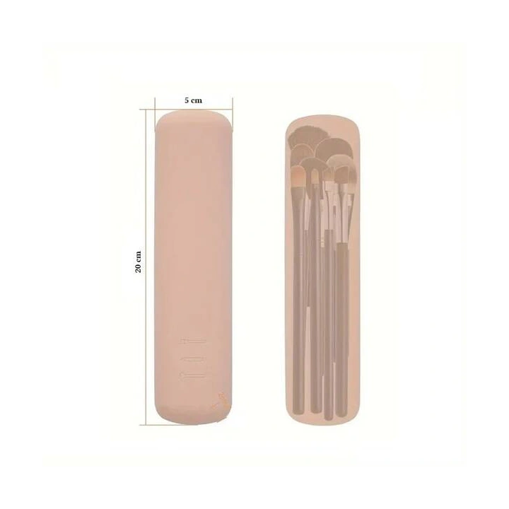 ECARLA silikonowe etui na pędzle do makijażu 20cm Pudrowy róż PZ44WZ2