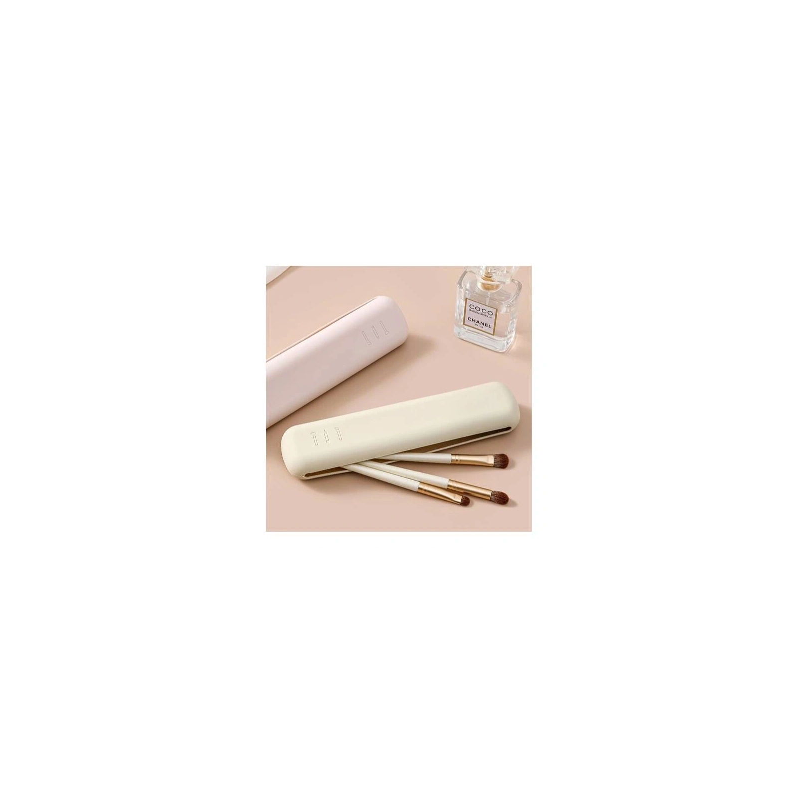 ECARLA silikonowe etui na pędzle do makijażu 20cm Pudrowy róż PZ44WZ2