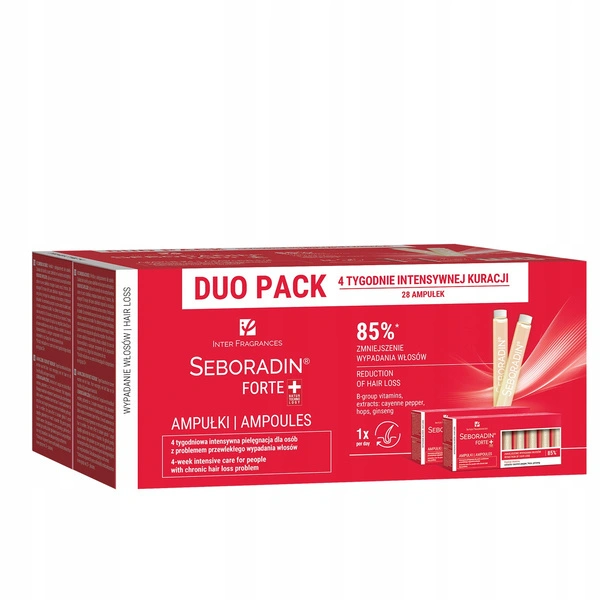 SEBORADIN Forte+ ampułki do włosów z tendencją do wypadania 28x5,5ml
