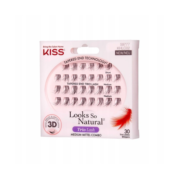 KISS Looks So Natural kępki sztucznych rzęs Trio Lash 3D