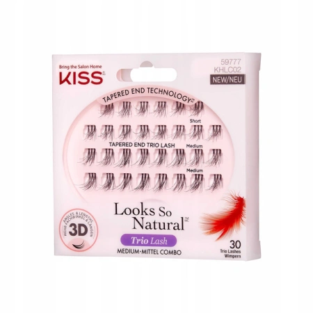KISS Looks So Natural kępki sztucznych rzęs Trio Lash 3D