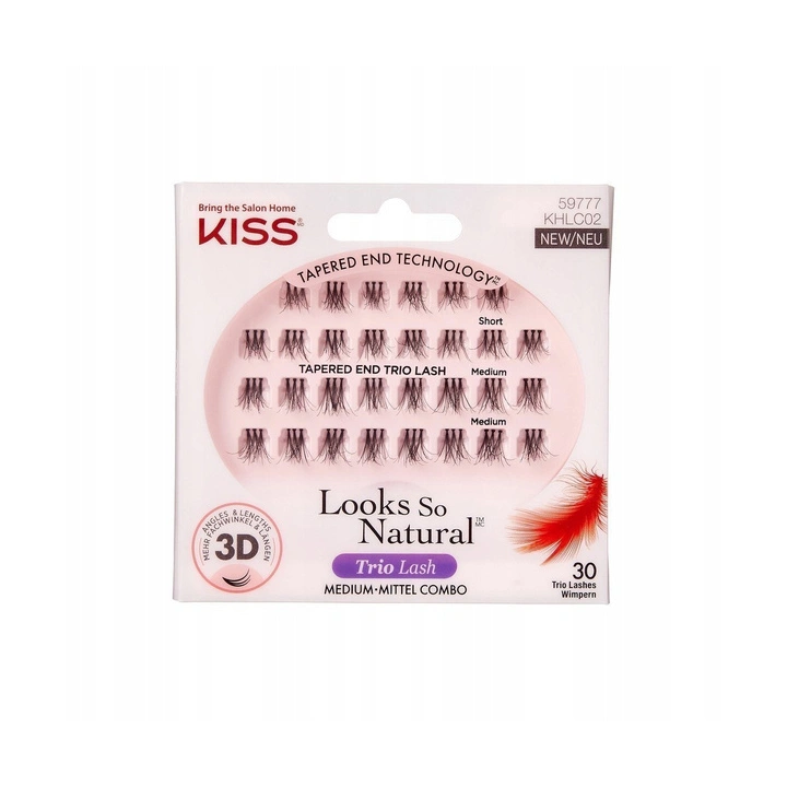 KISS Looks So Natural kępki sztucznych rzęs Trio Lash 3D