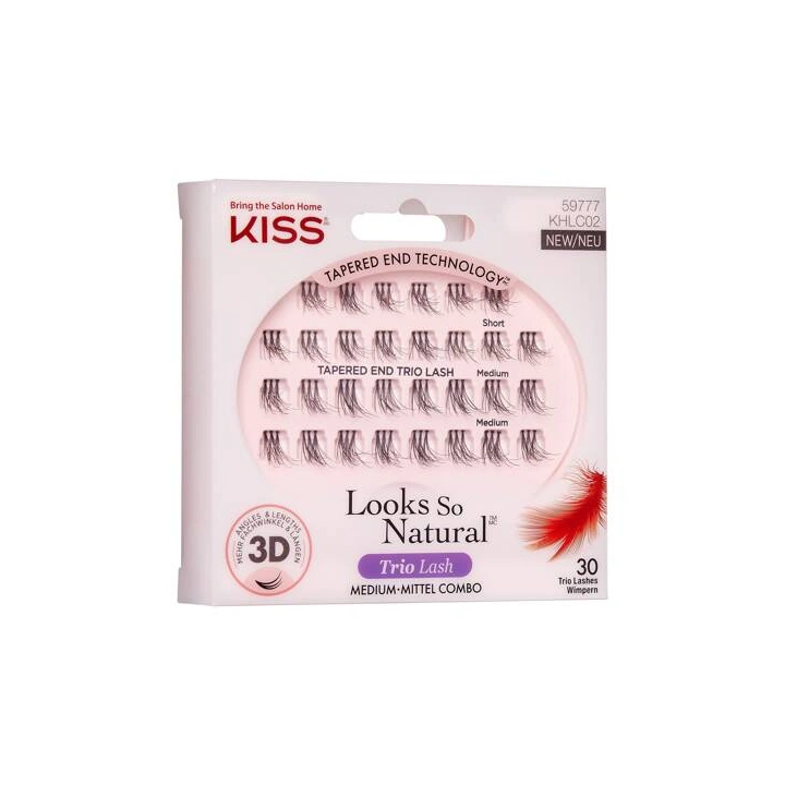 KISS Looks So Natural kępki sztucznych rzęs Trio Lash 3D