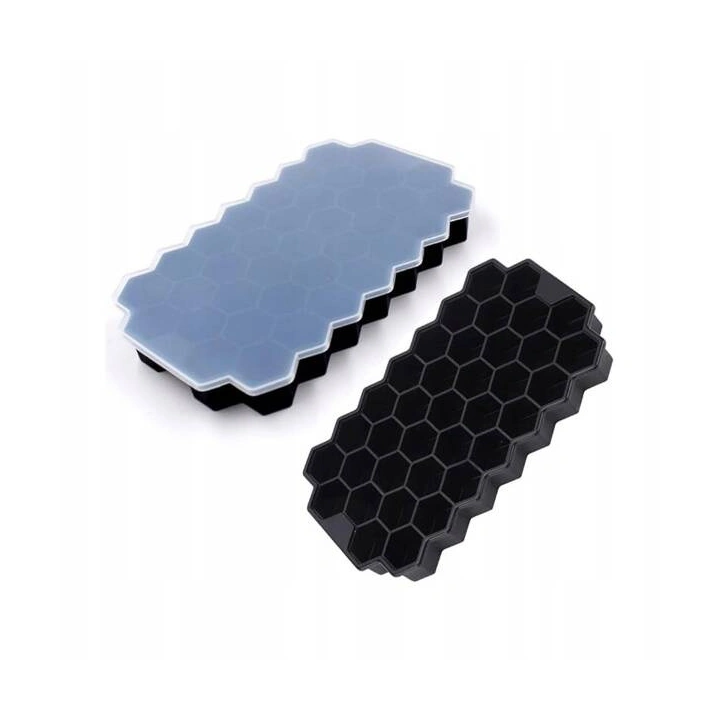 ECARLA foremka silikonowa na lód 37 ośmiokątnych kostek 2,3x 2,7x 2,5cm FNL03