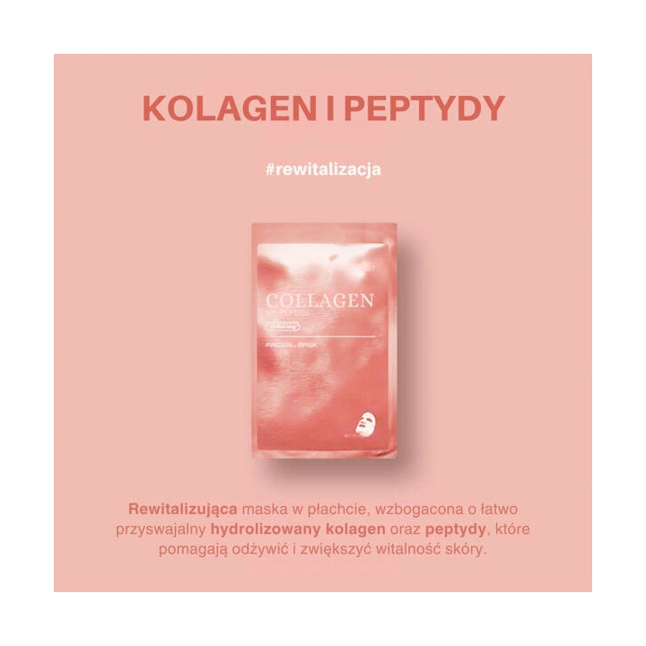 SKIN627 Facial Mask maska do twarzy w płacie Collagen & Peptide 22ml