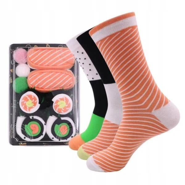 ECARLA skarpetki zestaw prezentowy XXL Sushi 3w1 SKAR06