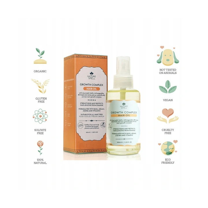 NATURE SPELL Growth Complex Hair Oil olejek pobudzający wzrost włosów 100ml