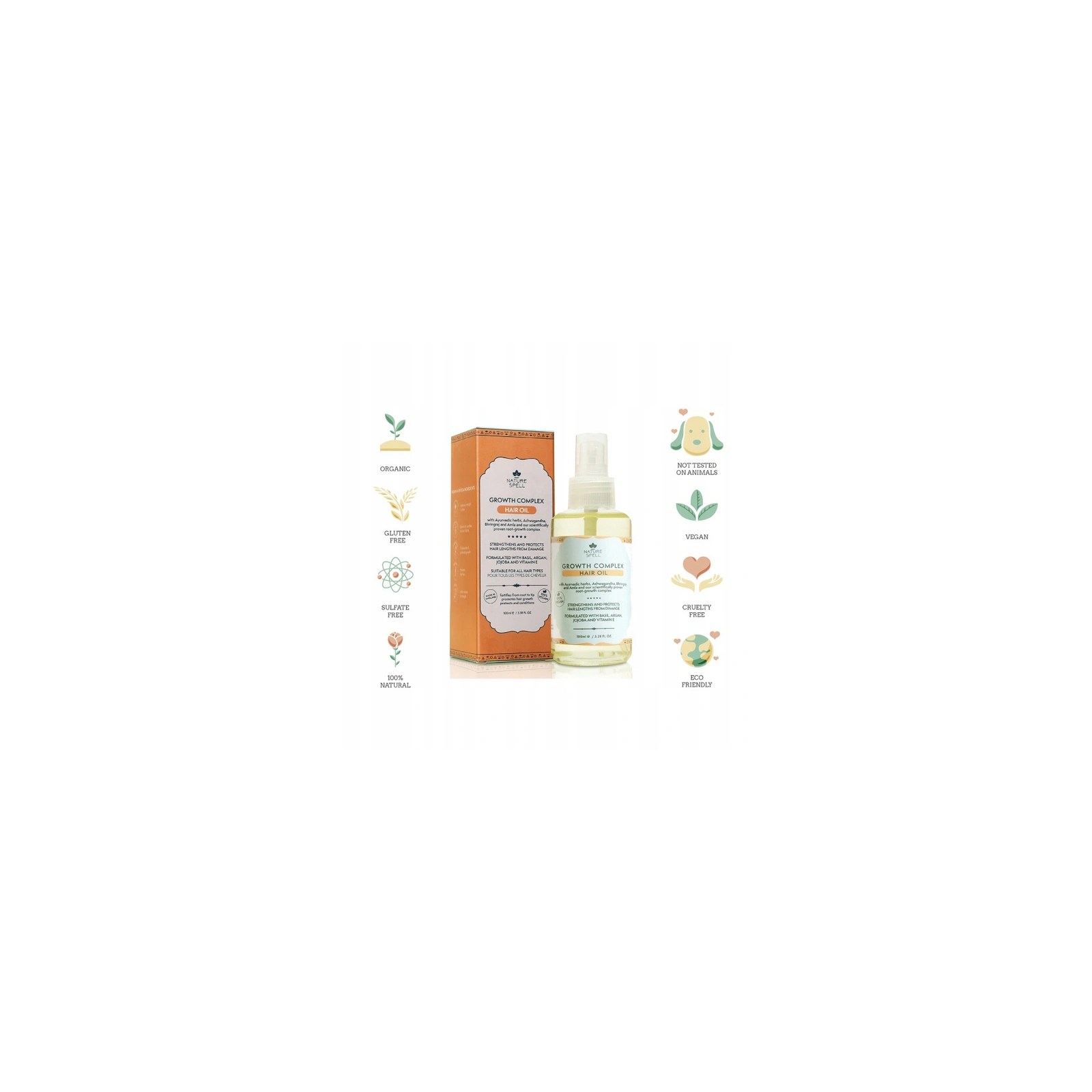 NATURE SPELL Growth Complex Hair Oil olejek pobudzający wzrost włosów 100ml
