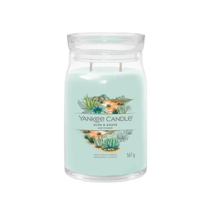YANKEE CANDLE Signature Duża świeca w słoiku ALOE & AGAVE 567g