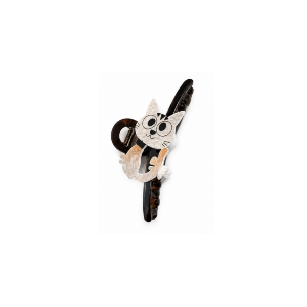ECARLA spinka do włosów elegancka KOTEK XL 13cm SP471