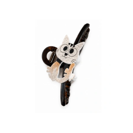 ECARLA spinka do włosów elegancka KOTEK XL 13cm SP471