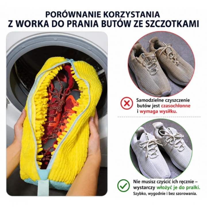 ECARLA pokrowiec do prania i suszenia butów worek Żółty ORM38ZO