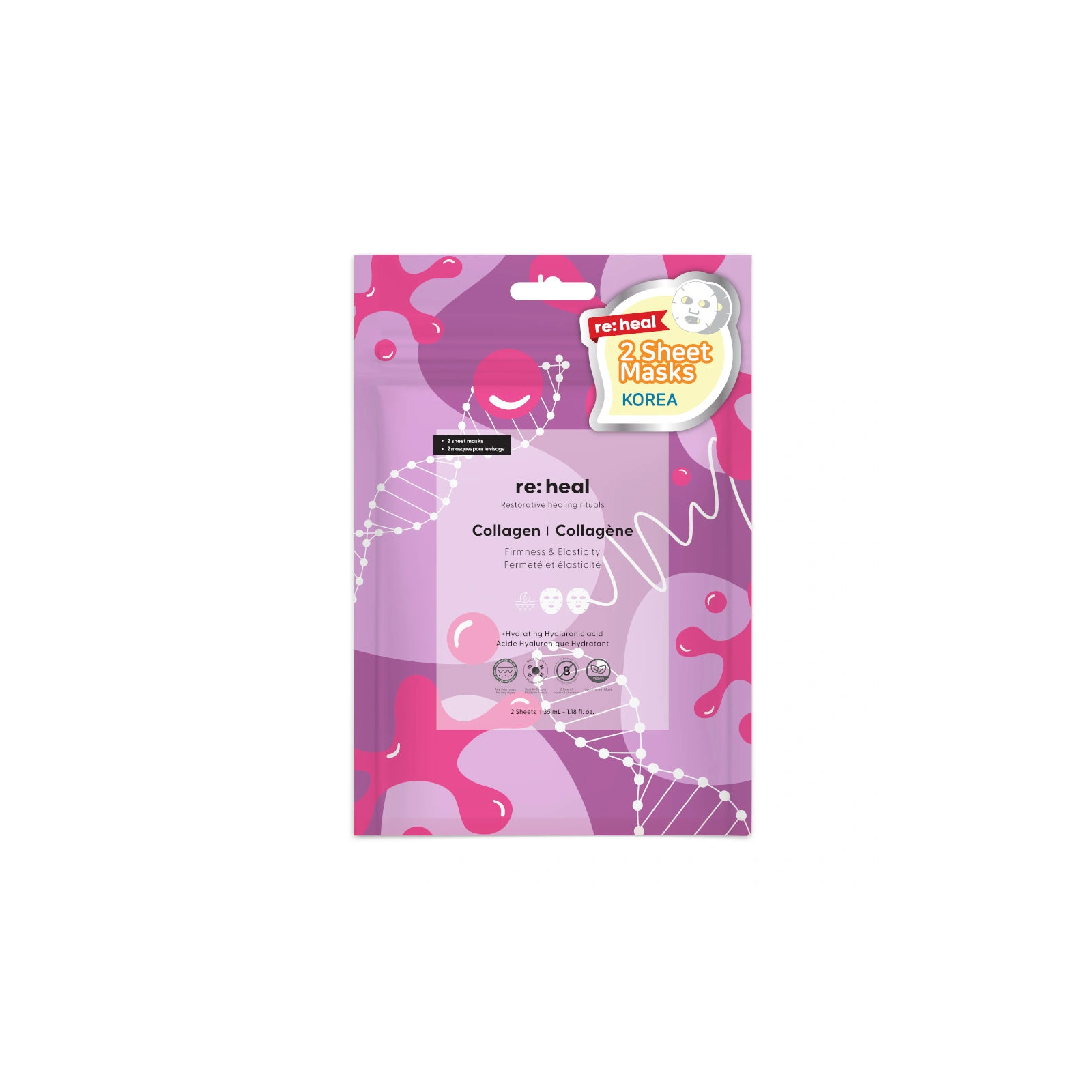 COEM Re:Heal koreańska maska w płacie Collagen 2 sztuki 35ml