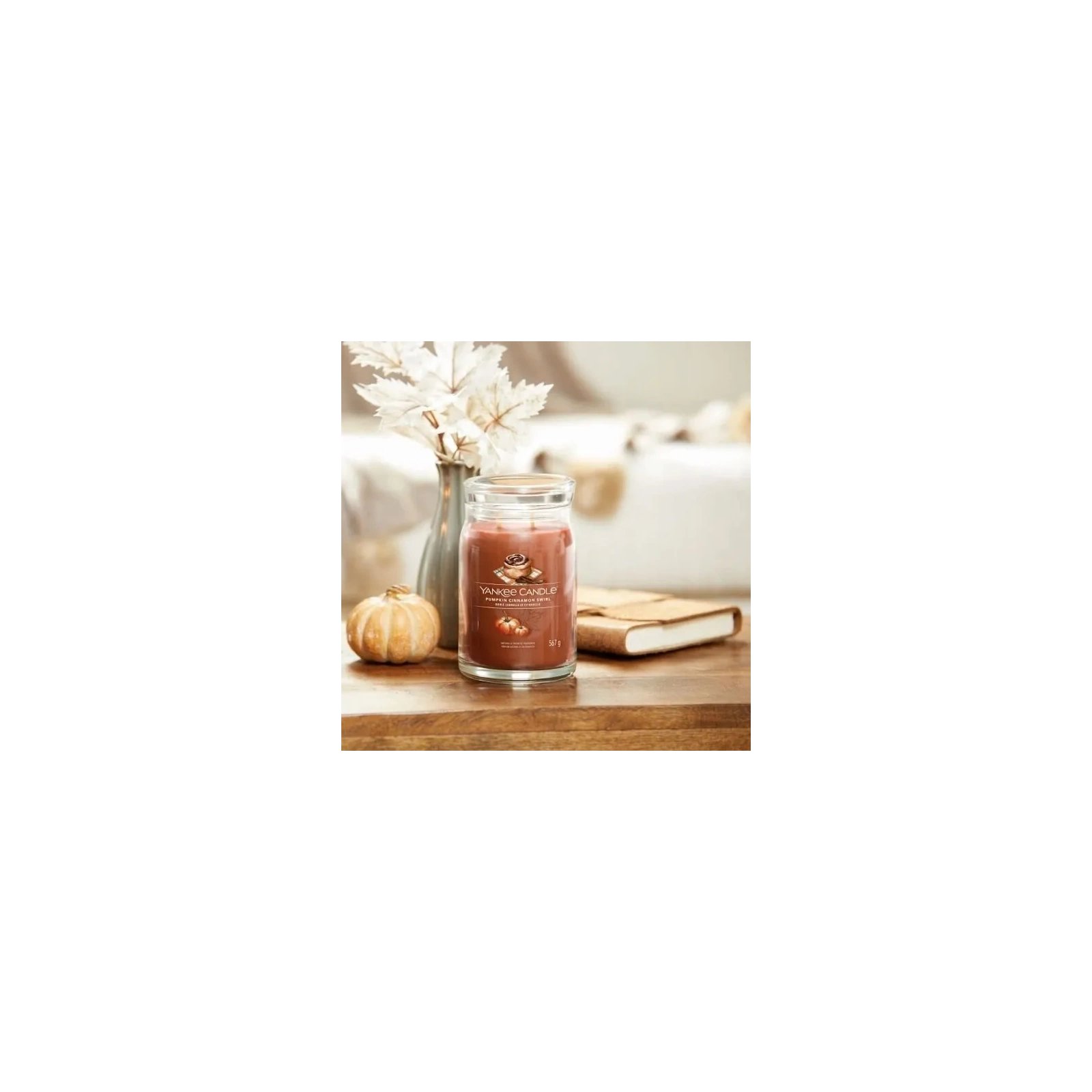 YANKEE CANDLE Signature Duża świeca w słoiku PUMPKIN CINNAMON SWIRL 567g