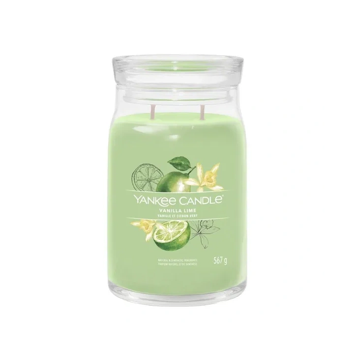 YANKEE CANDLE Signature Duża świeca w słoiku VANILLA LIME 567g
