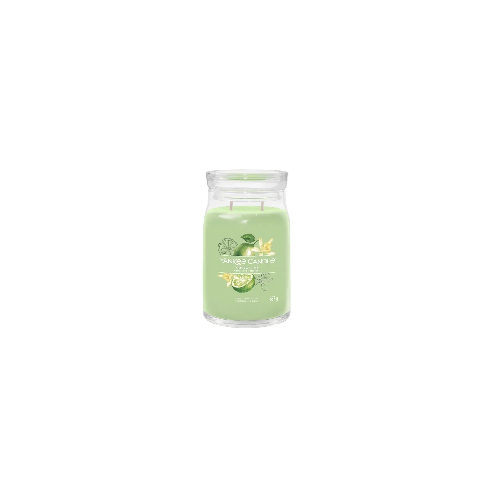 YANKEE CANDLE Signature Duża świeca w słoiku VANILLA LIME 567g