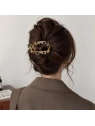 ECARLA spinka do włosów elegancka Brąz Panterka SP465