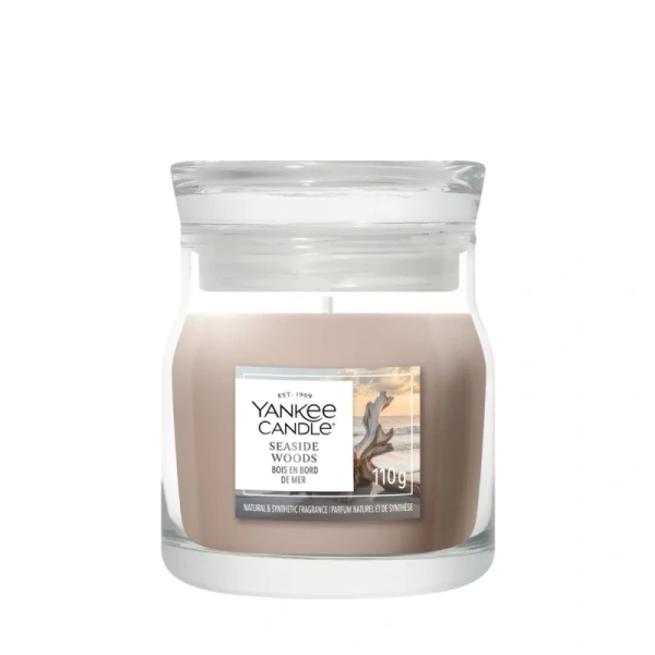 YANKEE CANDLE Signature Mała świeca w słoiku SEASIDE WOODS 110g
