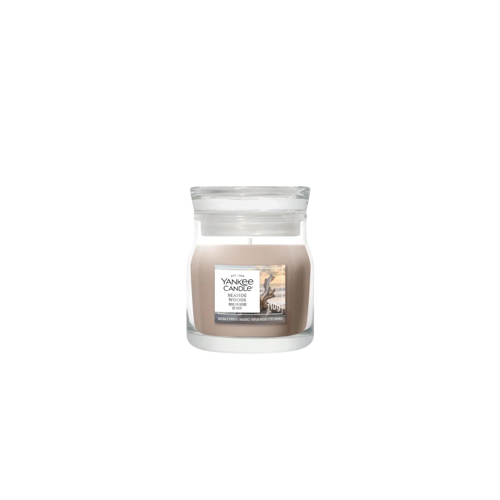 YANKEE CANDLE Signature Mała świeca w słoiku SEASIDE WOODS 110g