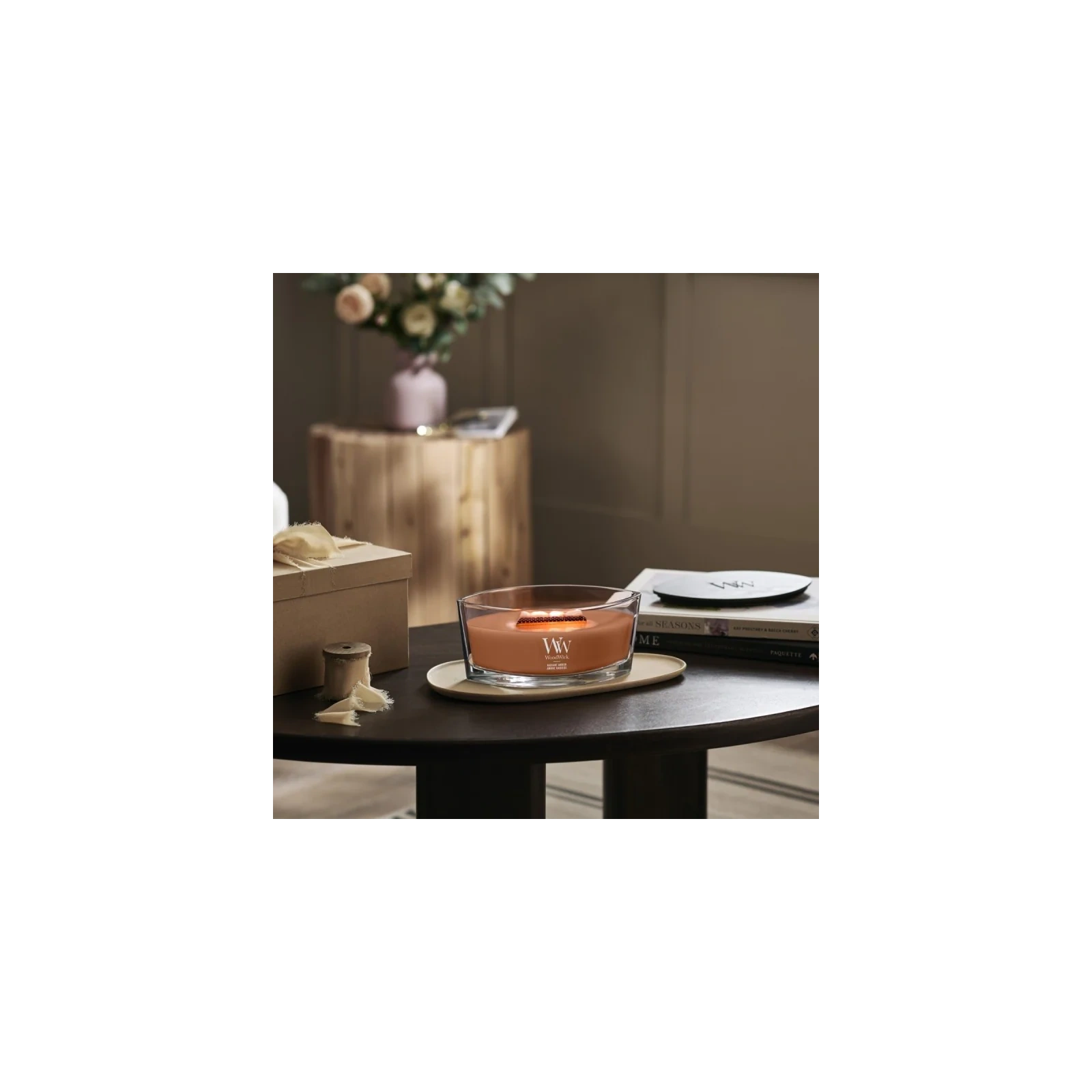 WOODWICK Core Hearthwick świeca w słoiku elipsa RADIANT AMBER 453g