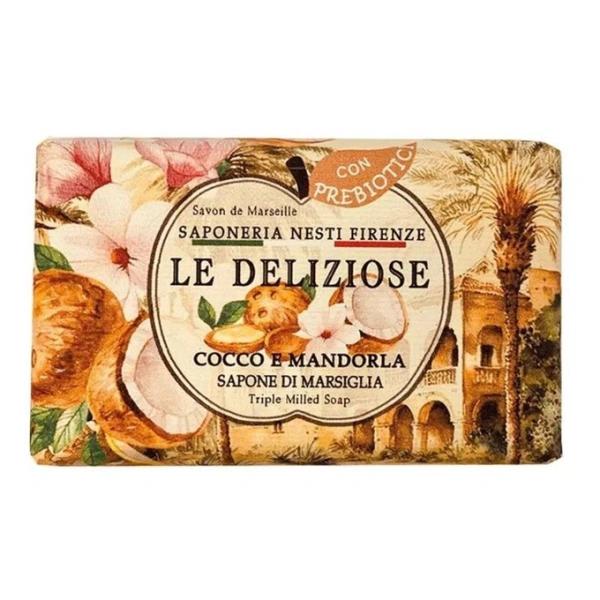 NESTI DANTE Le Deliziose naturalne mydło w kostce KOKOS I MIGDAŁ 150g