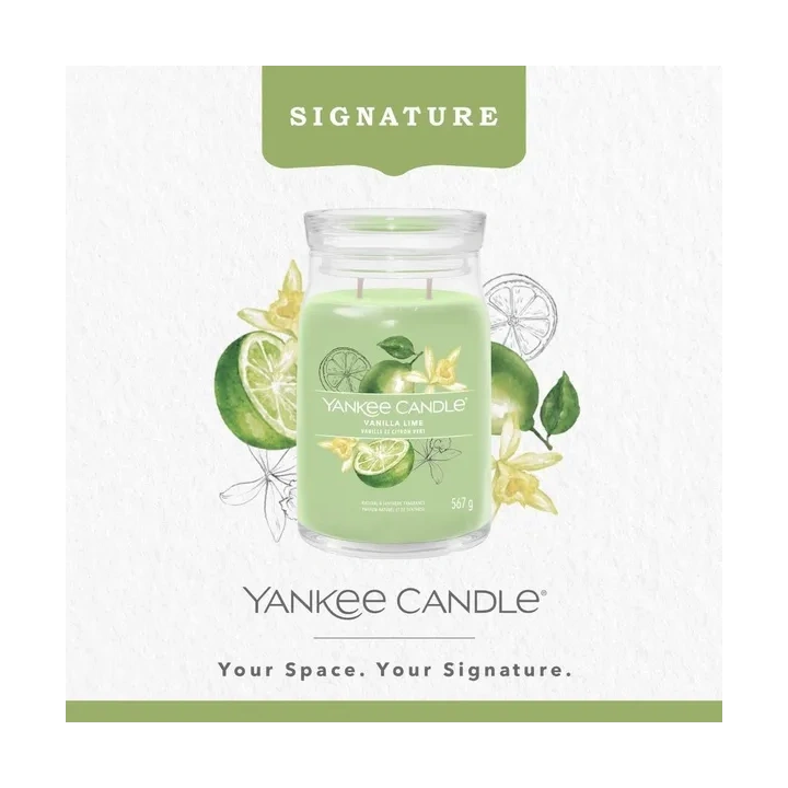 YANKEE CANDLE Signature Duża świeca w słoiku VANILLA LIME 567g