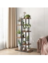 ECARLA Kwietnik stojak na kwiaty 113x60x20 Czarno Brązowy SZ16CZ
