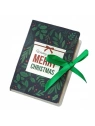 ECARLA pudełko prezentowe świąteczne z kokardą 13x9x4,5cm Merry Christmas Zielone OPO33