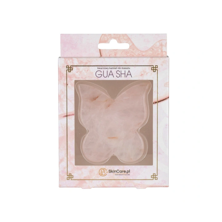 PUREDERM Gua Sha Kamień masażer z różowego jadeitu Butterfly Pink Quartz