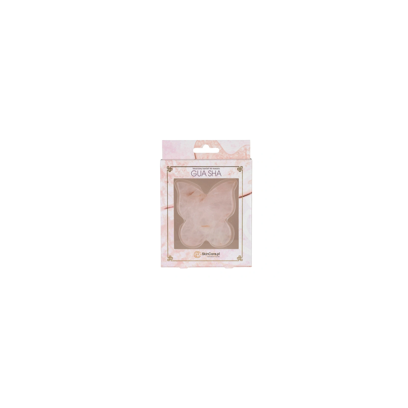PUREDERM Gua Sha Kamień masażer z różowego jadeitu Butterfly Pink Quartz
