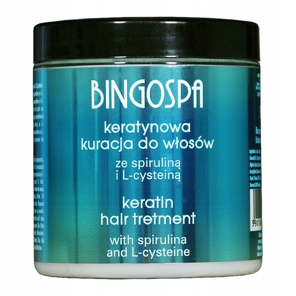 BINGOSPA Keratynowa kuracja do włosów ze spiruliną i L-cysteiną 250g
