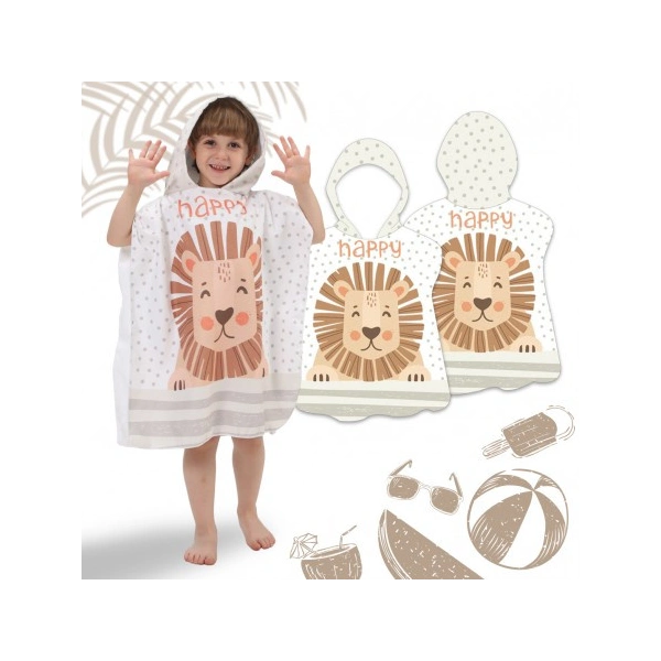 ECARLA ręcznik plażowy pelerynka dziecięca Happy Bear PEL02WZ1