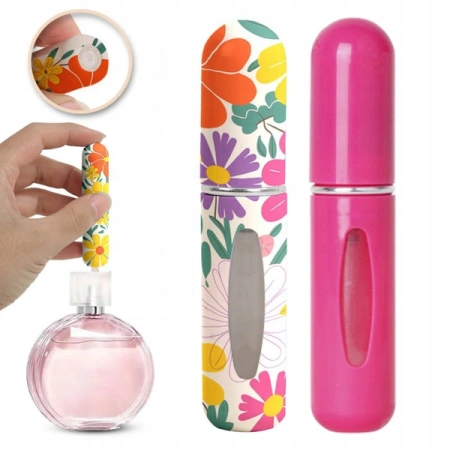 ECARLA zestaw mini atomizerów podróżnych na perfumy 5ml Kwiaty AK18 2szt