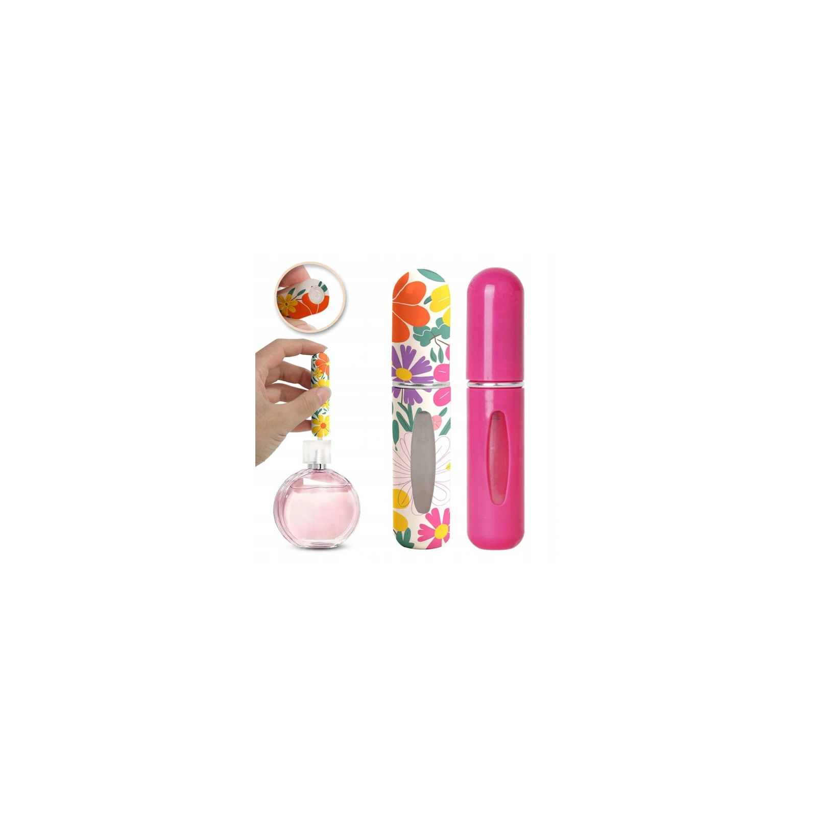 ECARLA zestaw mini atomizerów podróżnych na perfumy 5ml Kwiaty AK18 2szt