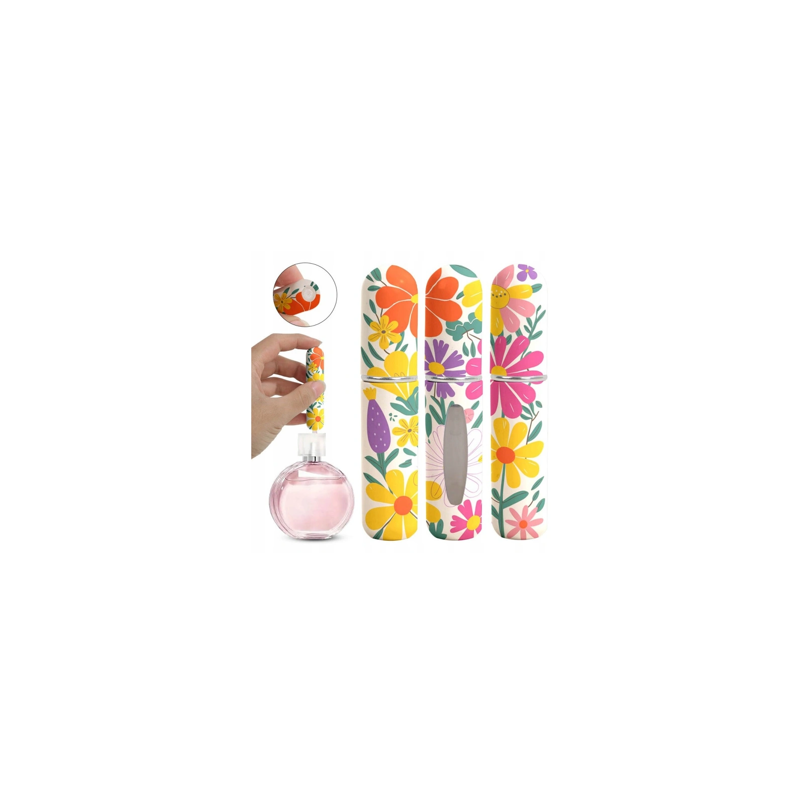 ECARLA zestaw mini atomizerów podróżnych na perfumy 5ml Kwiaty AK18 2szt