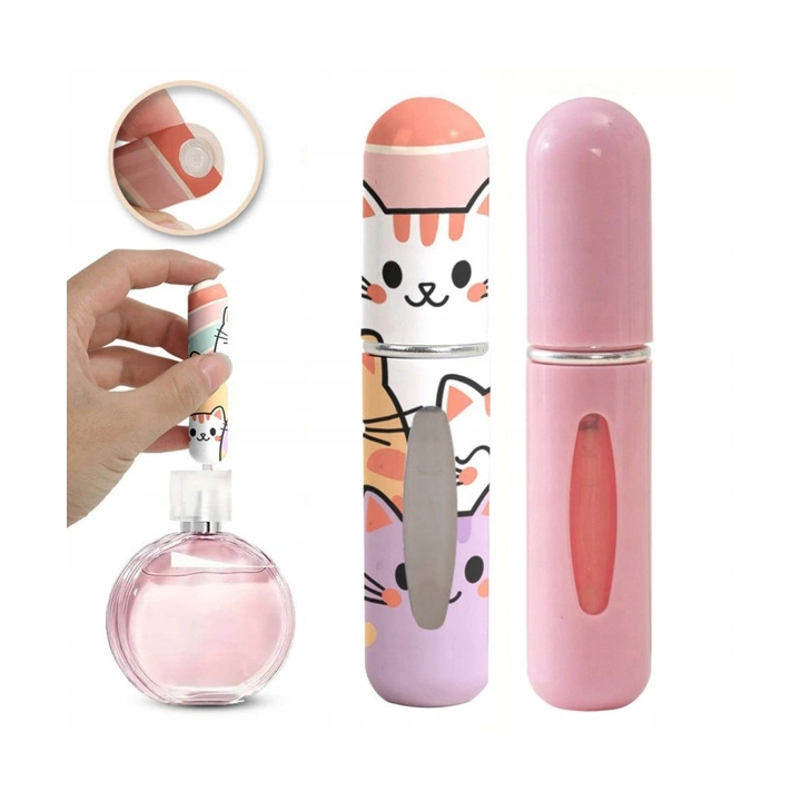 ECARLA zestaw mini atomizerów podróżnych na perfumy 5ml Kotki AK19 2szt
