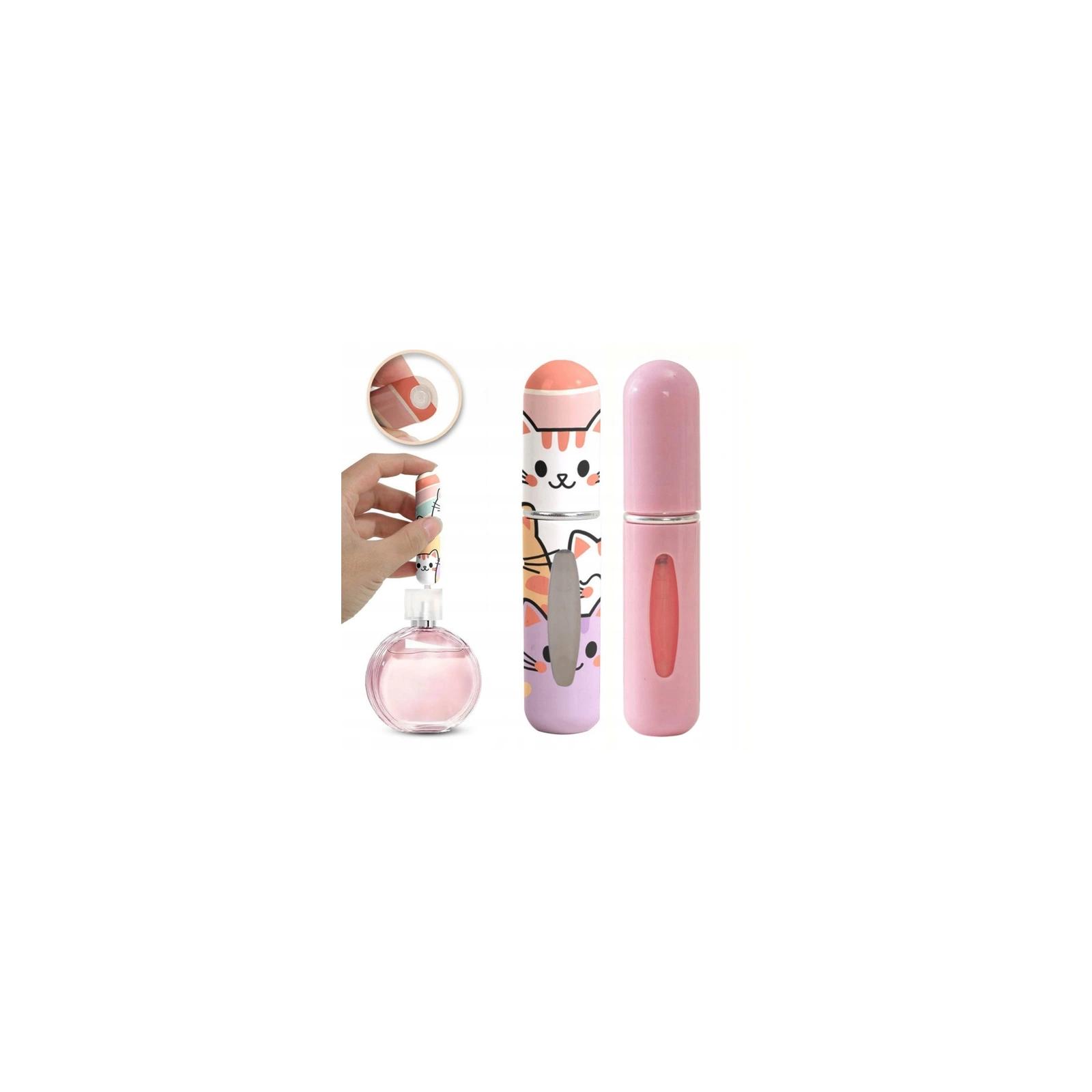ECARLA zestaw mini atomizerów podróżnych na perfumy 5ml Kotki AK19 2szt