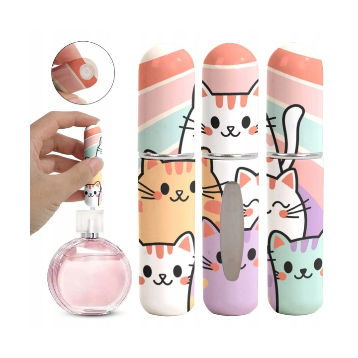 ECARLA zestaw mini atomizerów podróżnych na perfumy 5ml Kotki AK19 2szt