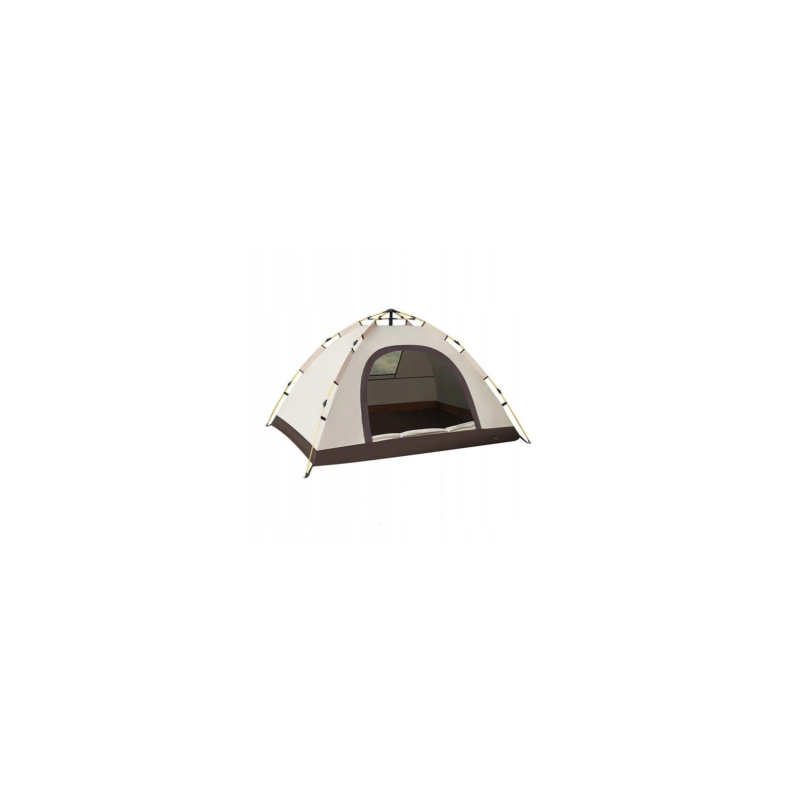 ECARLA namiot kempingowy składany 2-3 osobowy 200x140x115cm Kremowy BAL12K