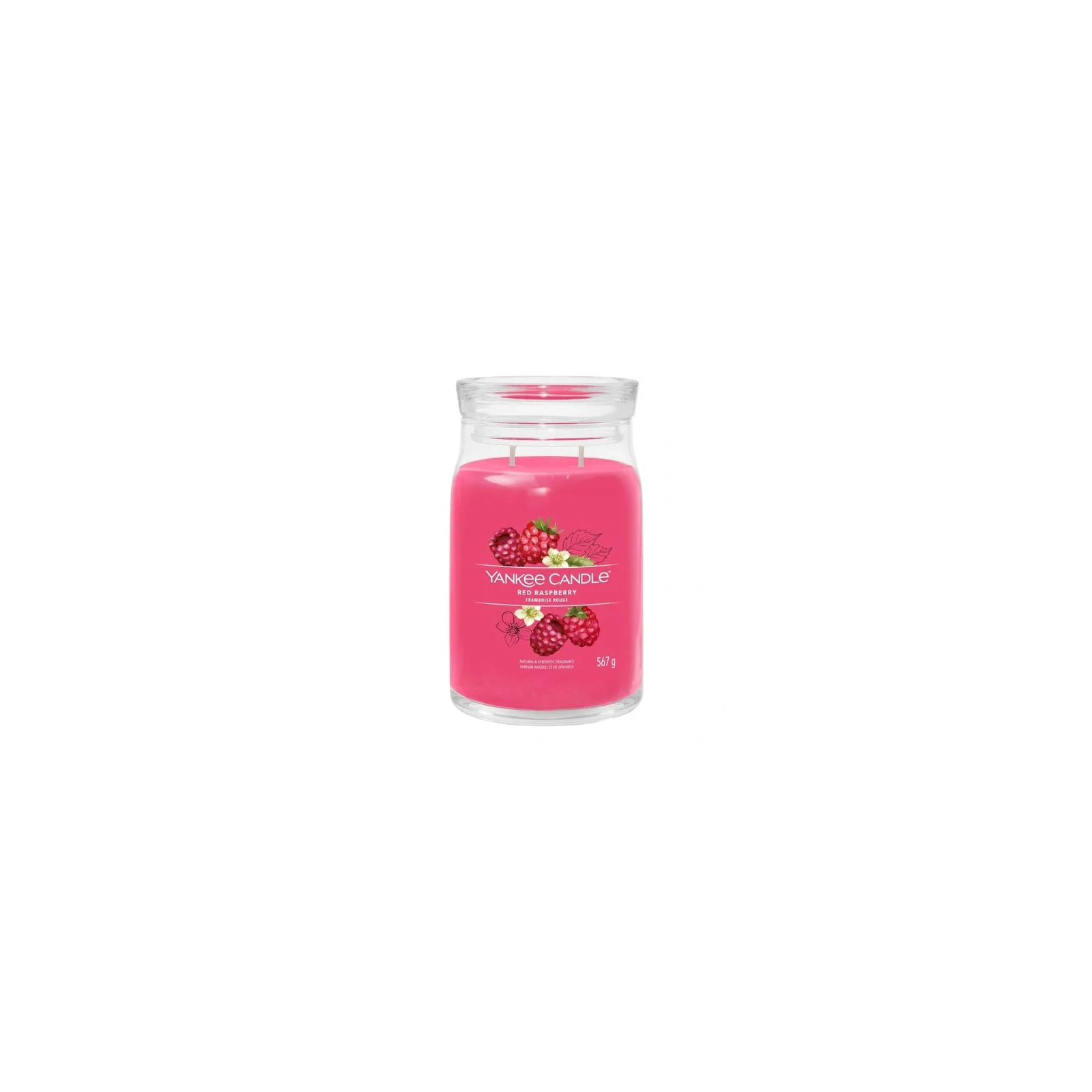 YANKEE CANDLE Signature Duża świeca w słoiku RED RASPBERRY 567g