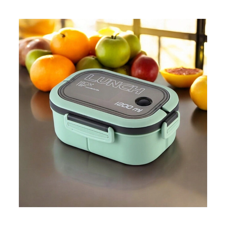 ECARLA Lunch Box śniadaniówka ze sztućcami 21x14,5x8cm Mięta PJM44M